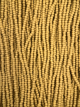 Size 11/0 Czech Glass- #1553m Mustard Matte