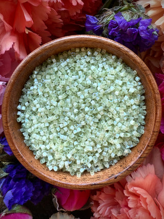 Size 11/0 Miyuki Delica- db1815 Dyed Pale Lime Silk