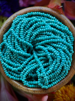 Size 11/0 Czech Glass- #600 Blue Green Rainbow