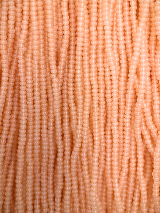 Size 11/0 Czech Glass- #1233 Apricot Opal