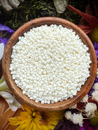 Size 11/0 Miyuki Round- 92021 Matte Opaque Cream