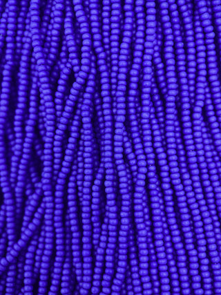 Size 11/0 Czech Glass- #122m Royal Blue Matte