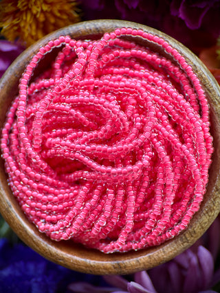 Size 11/0 Czech Glass- #1559 Crystal Intense Red Lined