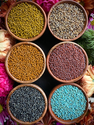 Size 11/0 Miyuki Round Combo-  Smoky Turquoise