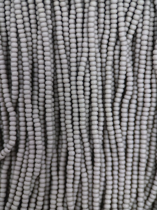 Size 11/0 Czech Glass- #102m Grey Matte