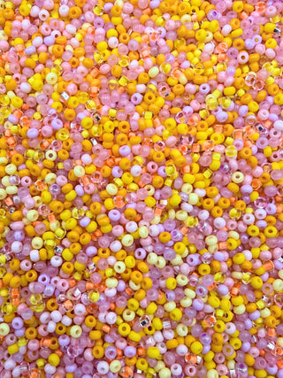 25 Gram Size 11/0 Czech Glass Mix- Daisy Sherbet