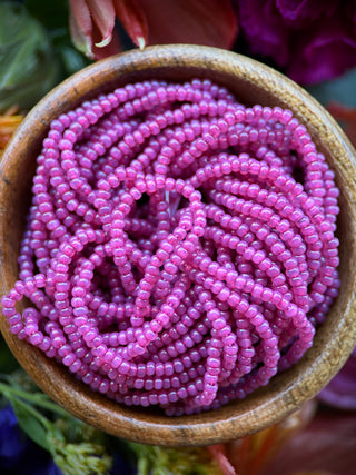 Size 11/0 Czech Glass- #1438 Fuschia Opal