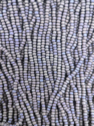 Size 11/0 Czech Glass- #735 Grey Matte Rainbow