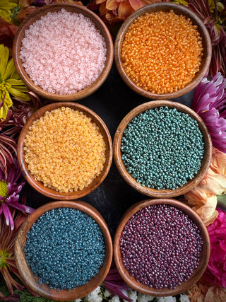 Size 11/0 Miyuki Round Combo- Apricot Sage