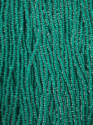 Size 11/0 Czech Glass- #1563 Crystal Intense Turquoise Lined