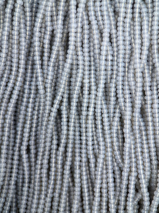 Size 11/0 Czech Glass- #1375 Grey Opal