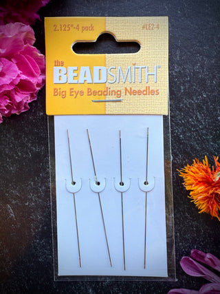 Large Eye Beading Needles- Pack of 4