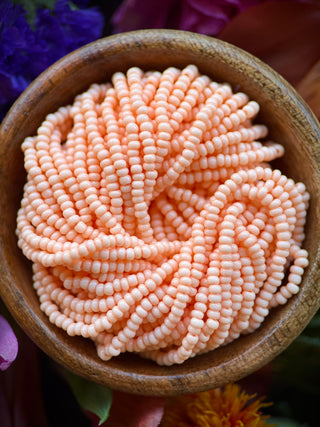 Size 11/0 Czech Glass- #1245 Peach