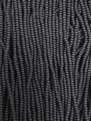 Size 11/0 Czech Glass- #101m Matte Black