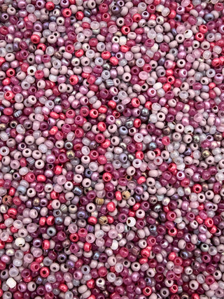 25 Gram Size 11/0 Czech Glass Mix- Red Berry