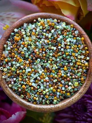 Size 11/0 Miyuki Delica Mix- Avocado Toast