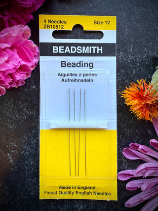 Size 12 Beading Needles- Pack of 4