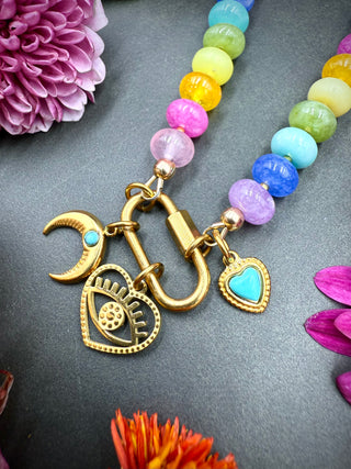 Rainbow Rondelle Necklace 18"-20"
