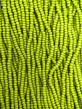 Size 11/0 Czech Glass- #841m Olive Green Matte