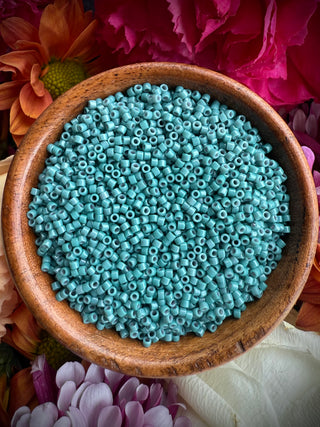 Size 11/0 Miyuki Delica- db2131 Duracoat Opaque Eucalyptus