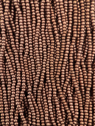 Size 11/0 Czech Glass- #598 Medium Supra Copper Metallic