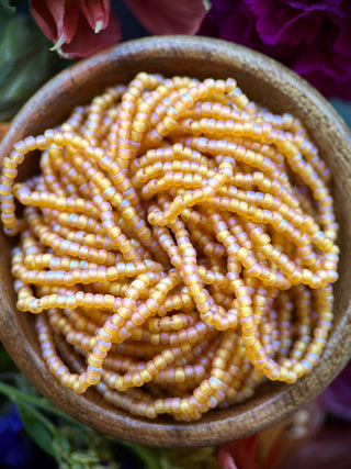 Size 11/0 Czech Glass- #466 Dark Topaz Matte Rainbow