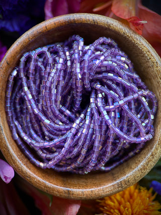 Size 11/0 2-Cut Czech Glass- #56 Amethyst Rainbow