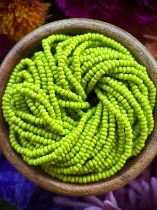 Size 11/0 Czech Glass- #841m Olive Green Matte