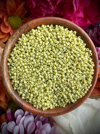 Size 11/0 Miyuki Delica- db2290 Frost Opaque Glaze Honeydew