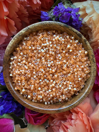 Size 11/0 Miyuki Delica- db1804 Dyed Topaz Silk Satin