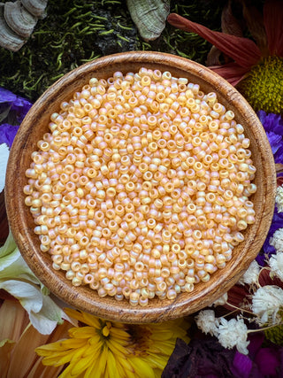 Size 11/0 Miyuki Round- 9132fr Matte Transparent Light Topaz