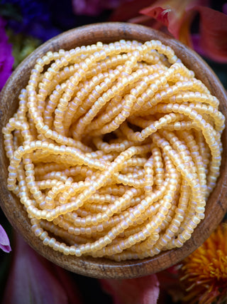 Size 11/0 Czech Glass- #440 Light Topaz Matte Rainbow