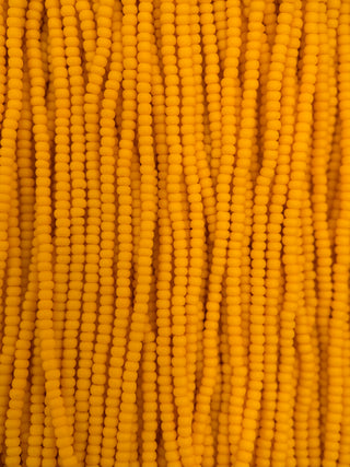 Size 11/0 Czech Glass- #110m Matte Light Orange