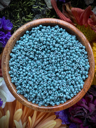 Size 11/0 Miyuki Round- 94481 Opaque Dyed Blue Gray