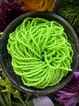 Size 11/0 Czech Glass- #155 Lime Green