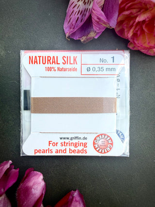 0.35mm No. 1 Natural Silk Cord - Beige