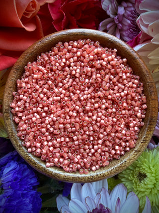 Size 11/0 Miyuki Delica- db2178 Silver Lined Duracoat s/f Papaya