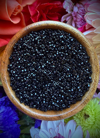 Size 11/0 Miyuki Delica- db10 Opaque Black