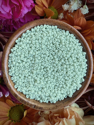 Size 11/0 Miyuki Round- 93318 Opaque Light Mint
