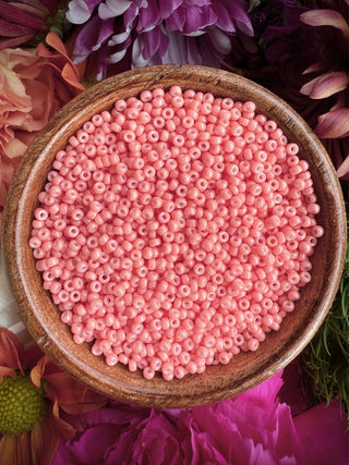 Size 11/0 Miyuki Round- 94462 Opaque Dyed Light Pink