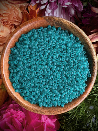 Size 11/0 Miyuki Round- 92405F Matte Transparent Teal