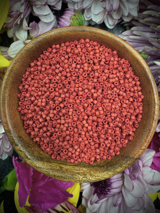 Size 11/0 Miyuki Delica- db2288 Frost Opaque Glaze Red