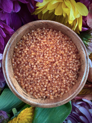 Size 11/0 Miyuki Delica- db1261 Matte Transparent Marigold