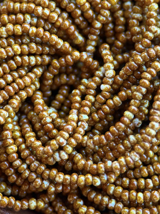 Size 11/0 Czech Glass- #1001 Butterscotch