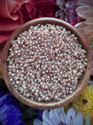 Size 11/0 Miyuki Round- 94243 Duracoat Silver Lined Topaz Gold