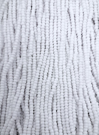 Size 11/0 Czech Glass- #103m Matte White