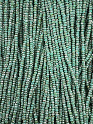 Size 11/0 Czech Glass- #1477 Green Turquoise Moon