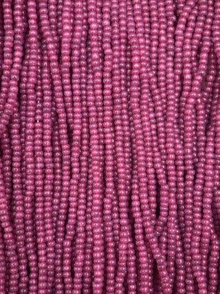 Size 11/0 Czech Glass- #1438 Fuschia Opal