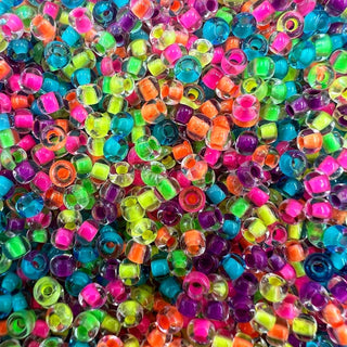 Size 8/0 Czech Glass Mix- Neon Lined