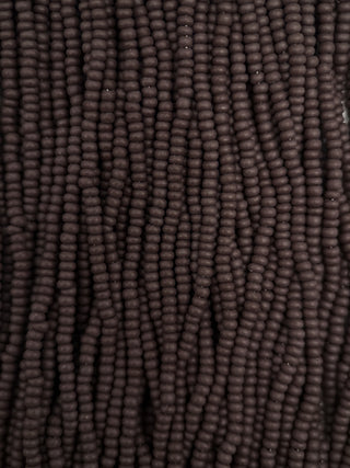 Size 11/0 Czech Glass- #197m Dark Brown Matte